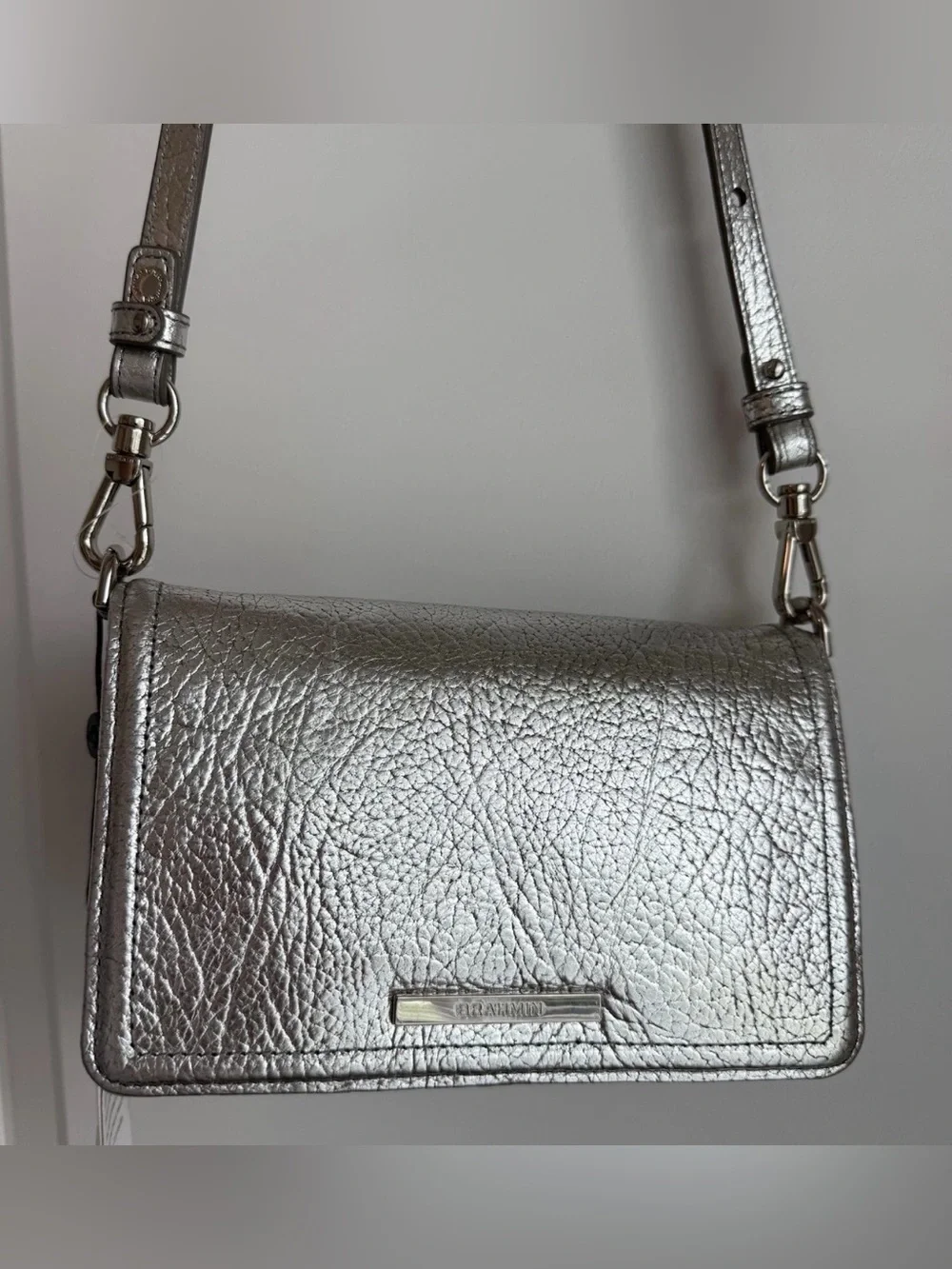 Brahmin Minuette Crossbody Silver Duchess Leather